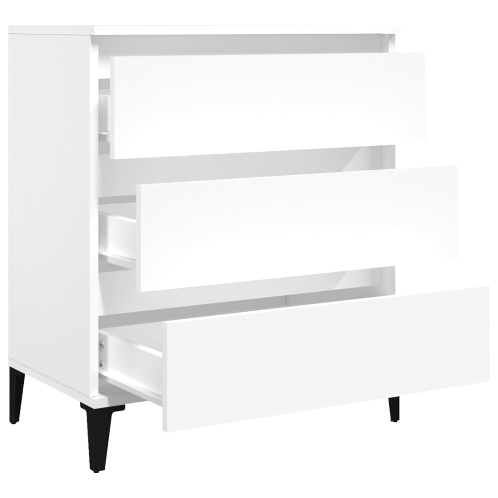 Skjenk hvit 60x35x70 cm konstruert tre