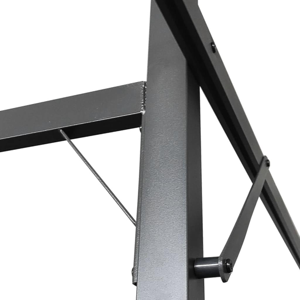 Pergola med uttrekkbar tak gråbrun 295x292x230 cm