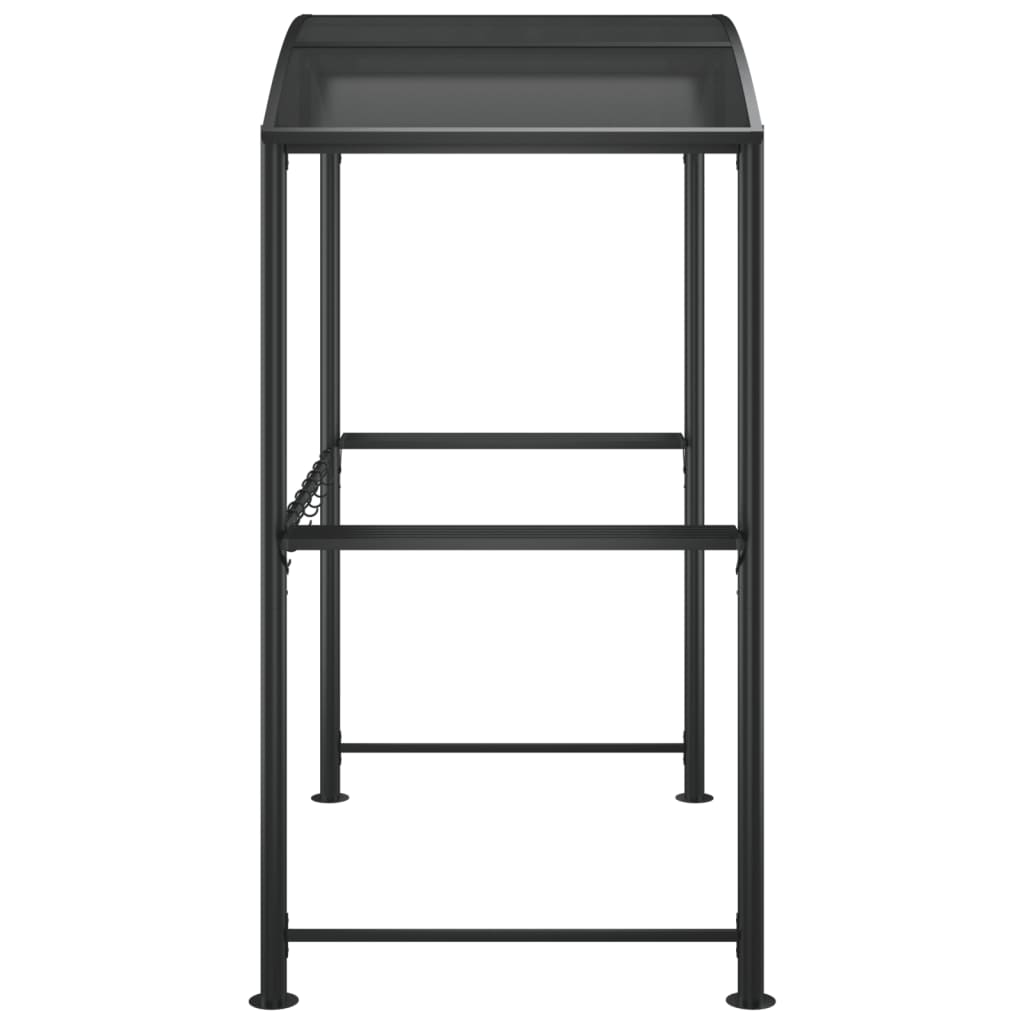 Grilltelt med sidehyller antrasitt 210x114x230 cm stål