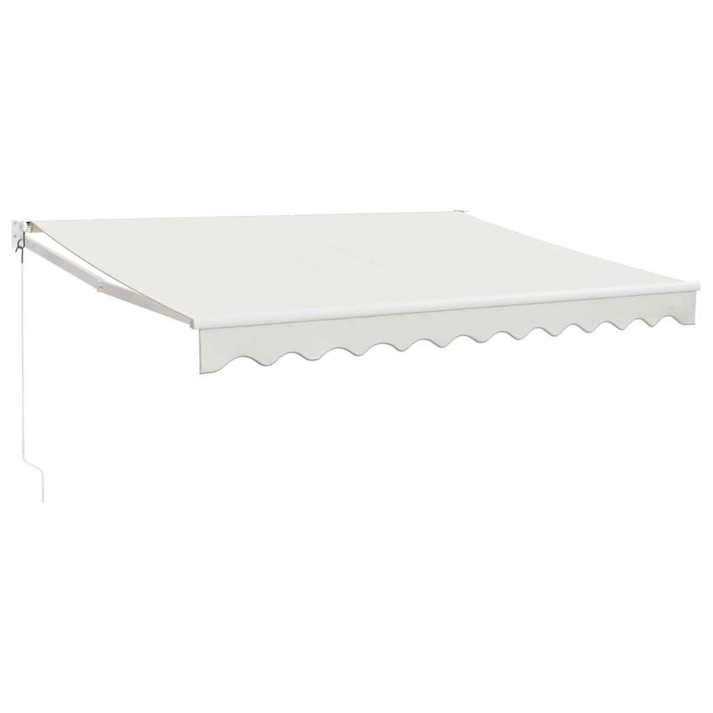 Uttrekkbar markise kremhvit 3x2,5 m stoff og aluminium vidaXL