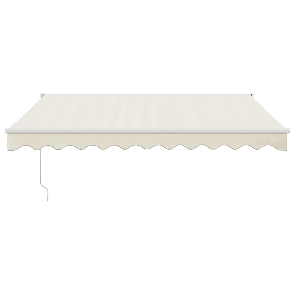 Uttrekkbar markise kremhvit 3x2,5 m stoff og aluminium vidaXL