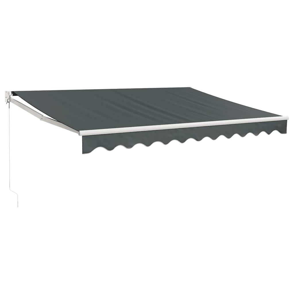 Uttrekkbar markise antrasitt 3,5x2,5 m stoff og aluminium vidaXL