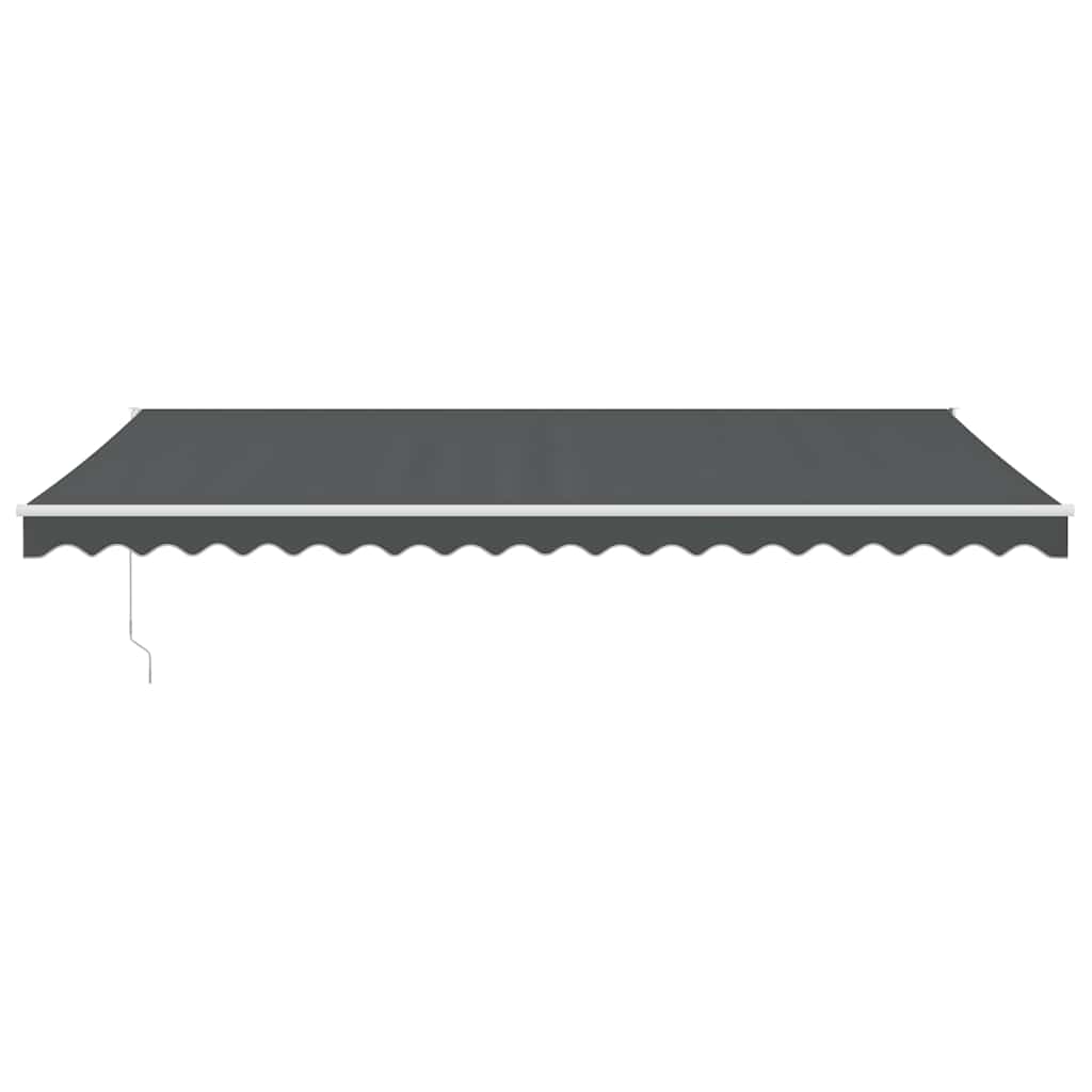 Uttrekkbar markise antrasitt 5x3 m stoff og aluminium