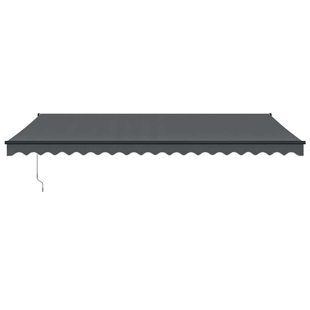 Uttrekkbar markise antrasitt 5x3 m stoff og aluminium