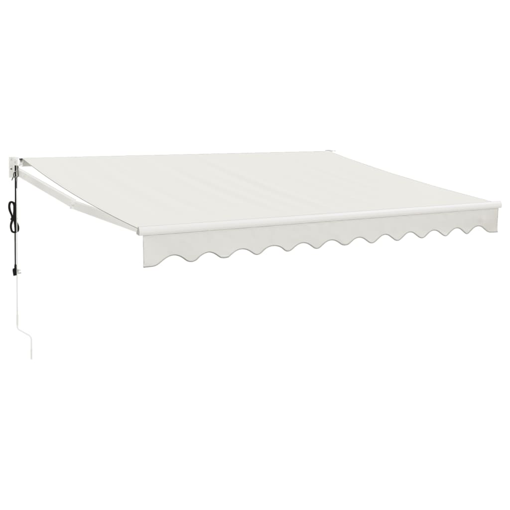 Automatisk uttrekkbar markise kremhvit 3,5x2,5 m vidaXL