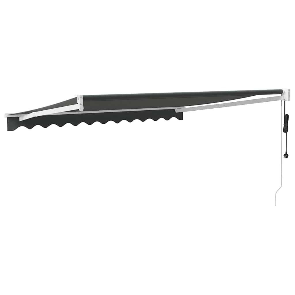 Automatisk uttrekkbar markise antrasitt 3,5x2,5 m vidaXL