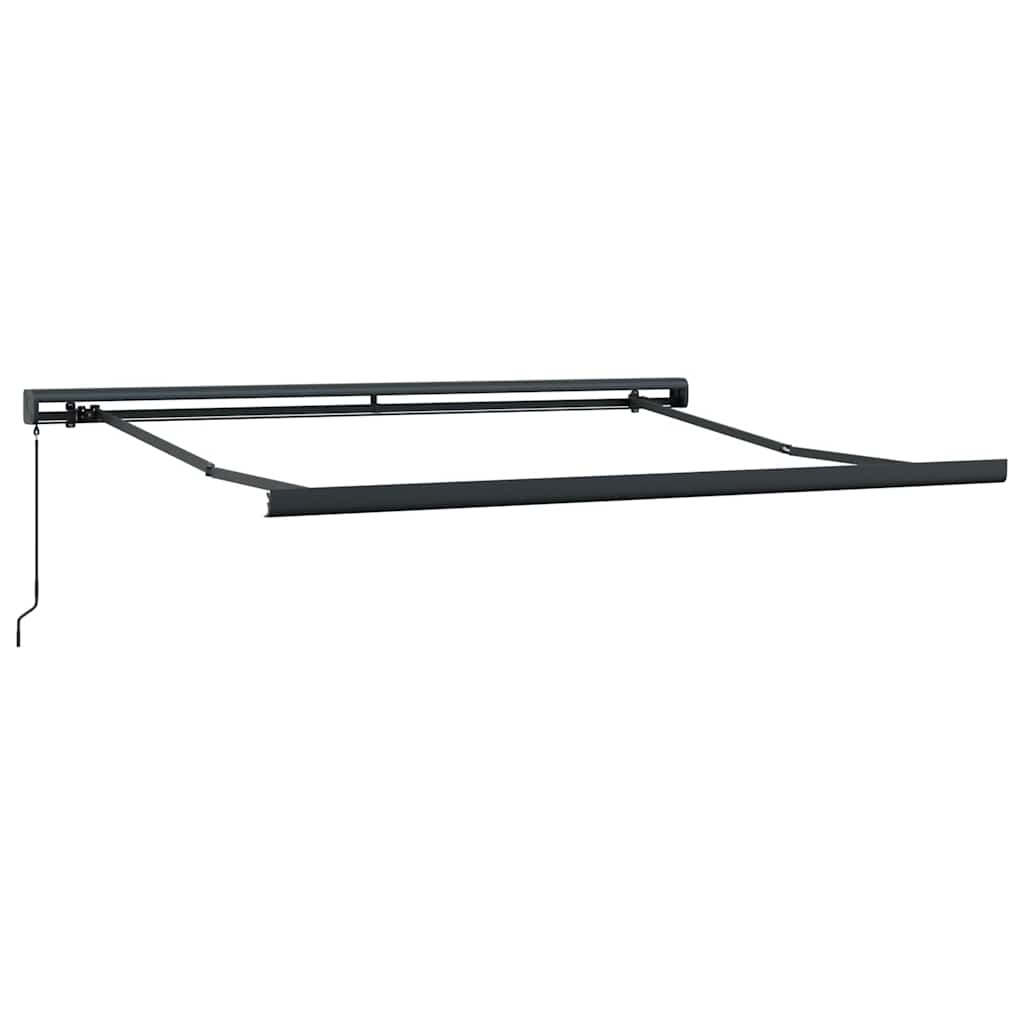 Uttrekkbar markise gul og hvit 3x2,5 m stoff og aluminium