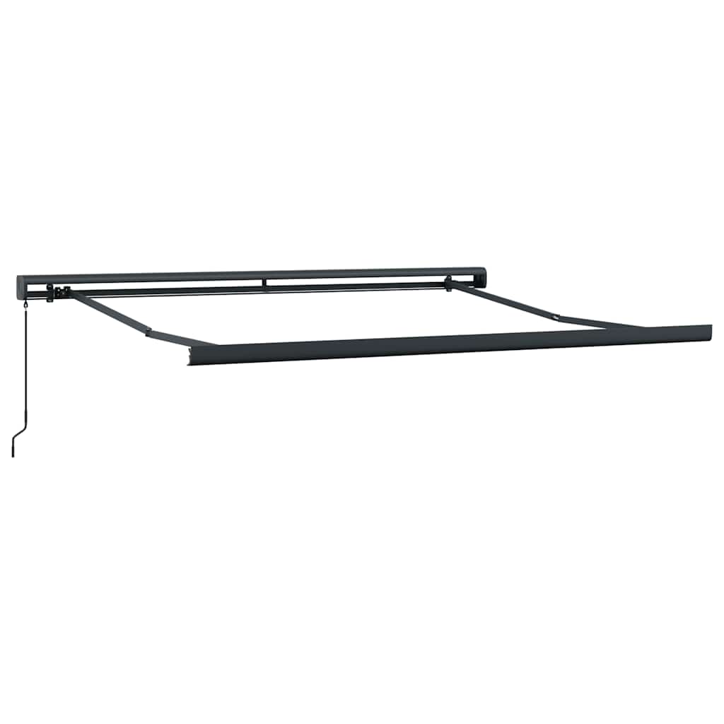 Uttrekkbar markise gul og hvit 3,5x2,5 m stoff og aluminium
