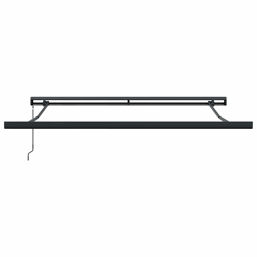 Uttrekkbar markise gul og hvit 3,5x2,5 m stoff og aluminium