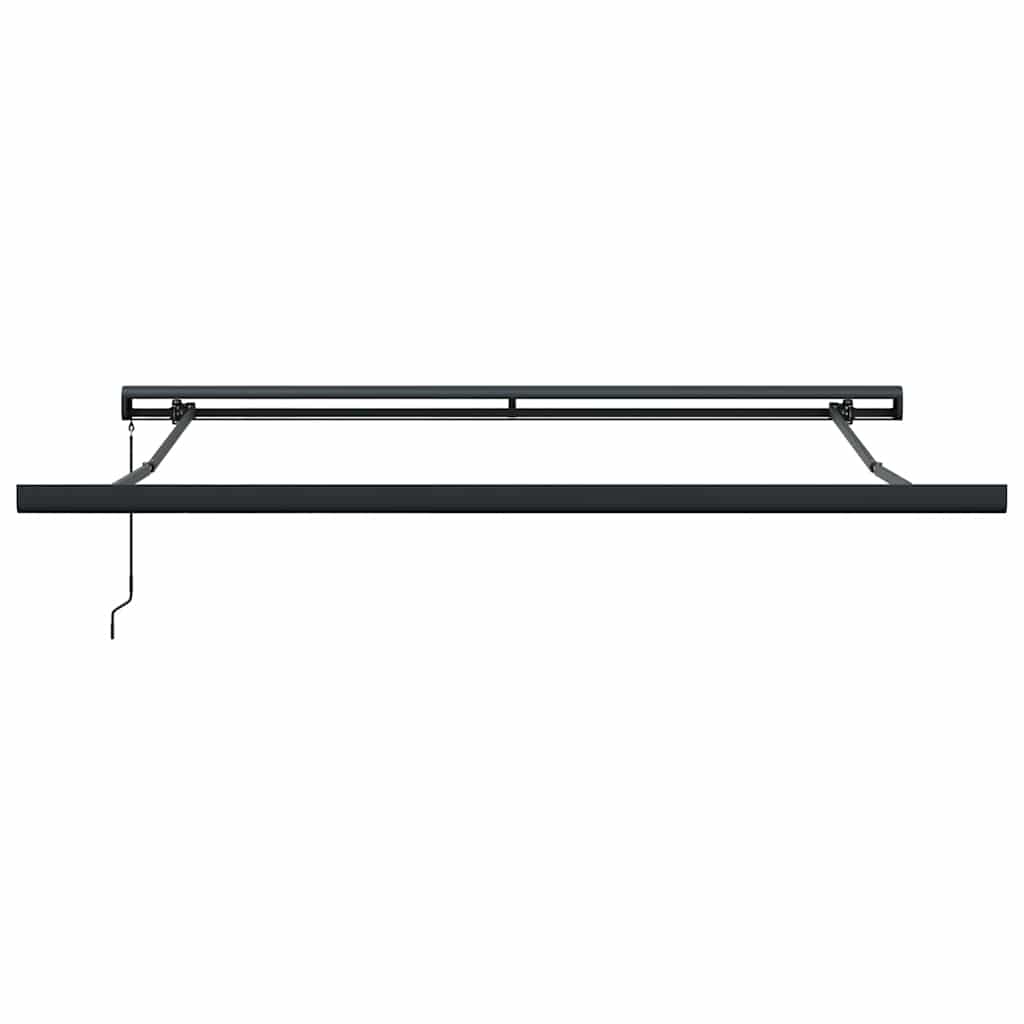 Uttrekkbar markise oransje og brun 3,5x2,5 m stoff og aluminium