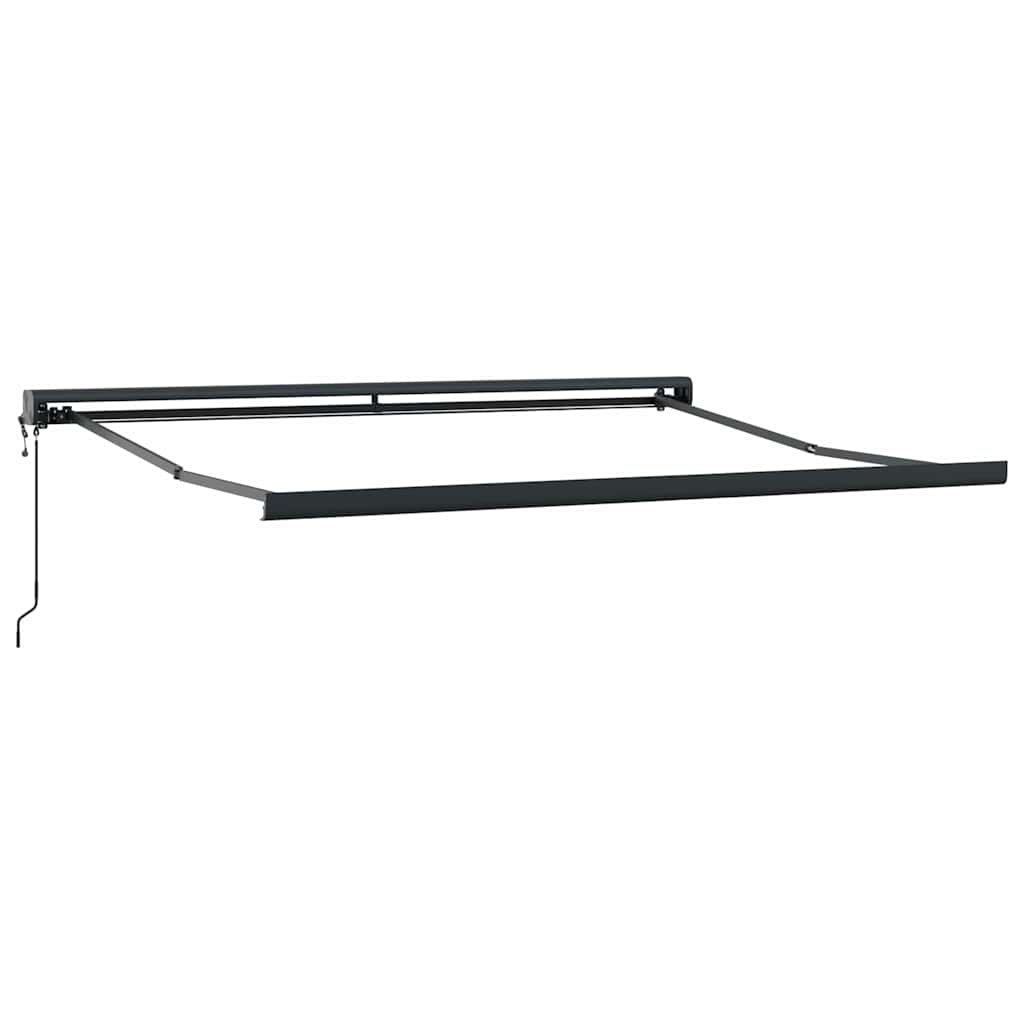 Uttrekkbar markise gul og hvit 3,5x2,5 m stoff og aluminium