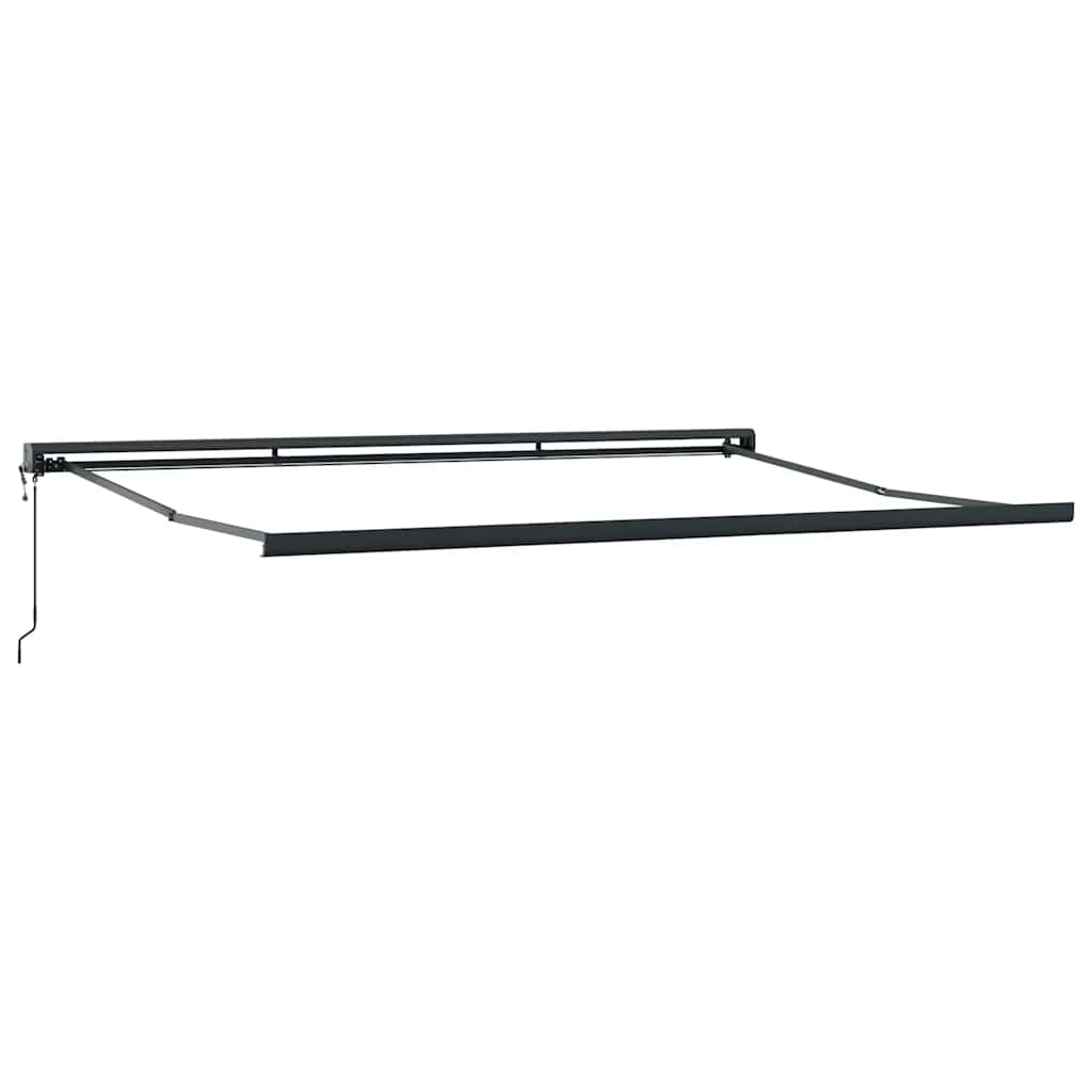 Uttrekkbar markise gul og hvit 5x3 m stoff og aluminium