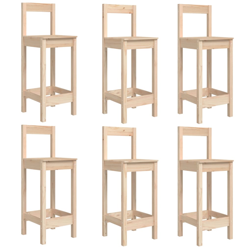 Hagebarsett 7 deler heltre furu vidaXL