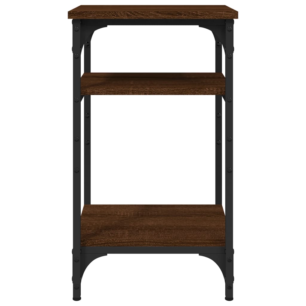Sidebord brun eik 35x30x60 cm konstruert tre