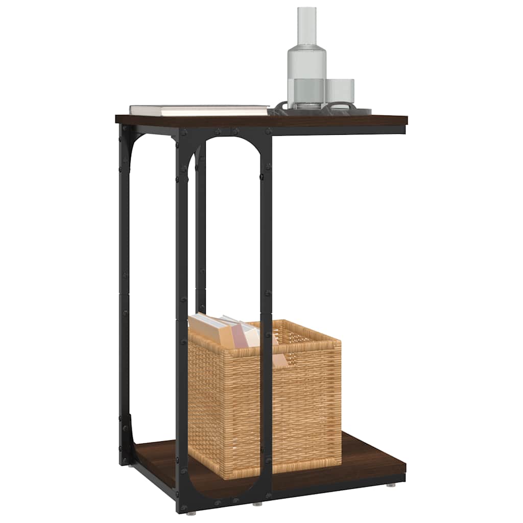 Sidebord brun eik 40x30x60 cm konstruert tre