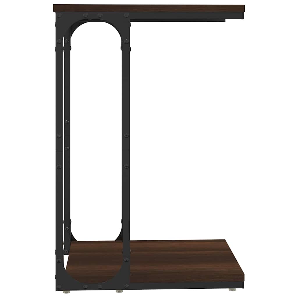 Sidebord brun eik 40x30x60 cm konstruert tre