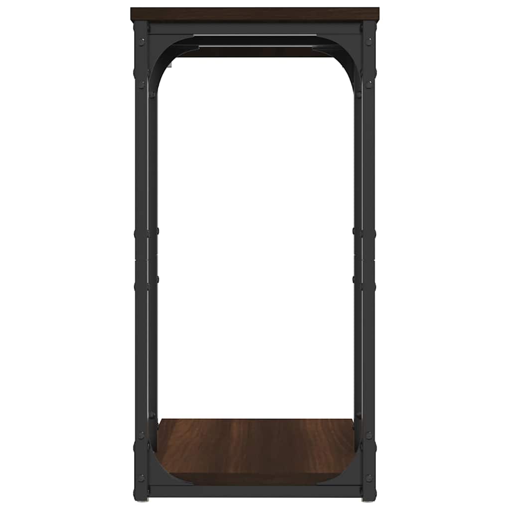 Sidebord brun eik 40x30x60 cm konstruert tre