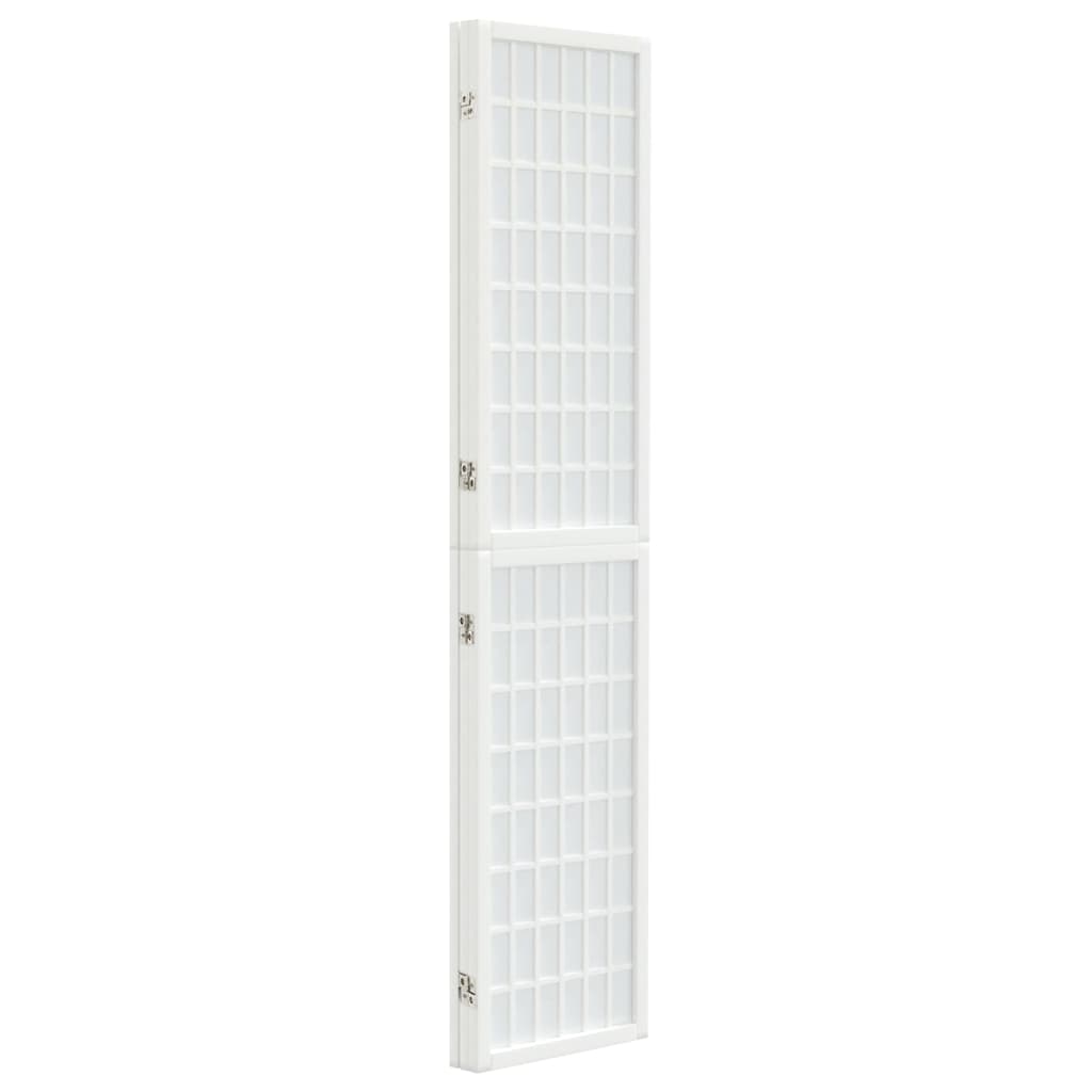 Sammenleggbar romdeler 3 paneler japansk stil 120x170 cm hvit