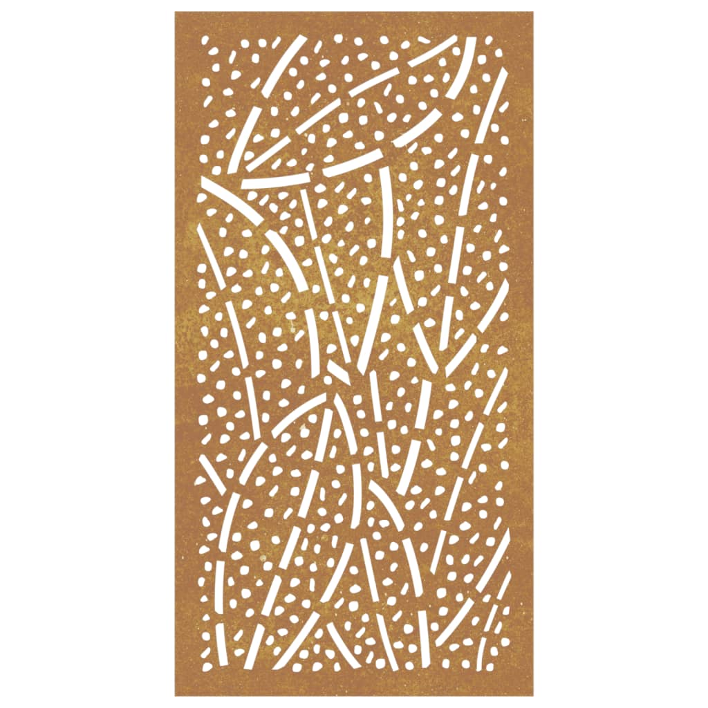 Veggdekorasjon til hage 105x55 cm cortenstål bladdesign