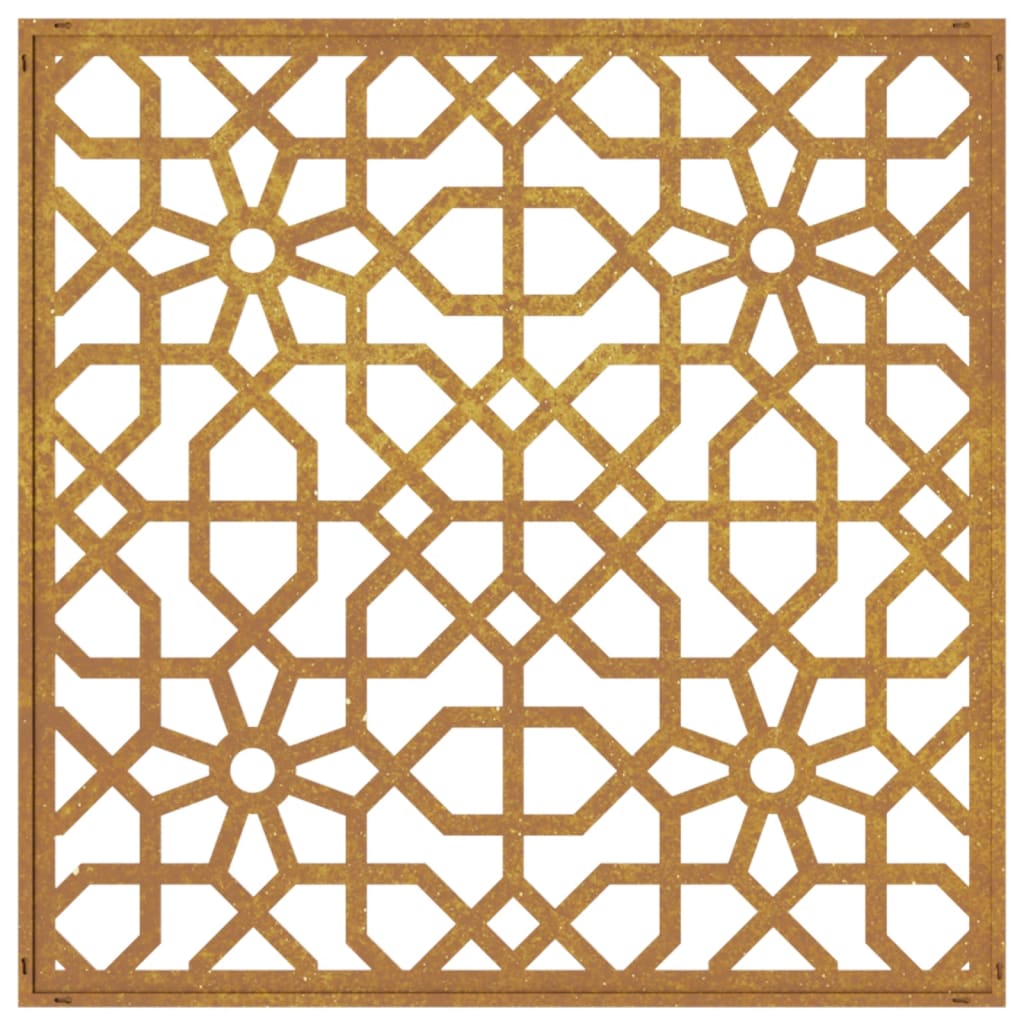 Veggdekorasjon til hage 105x55 cm cortenstål maurisk design