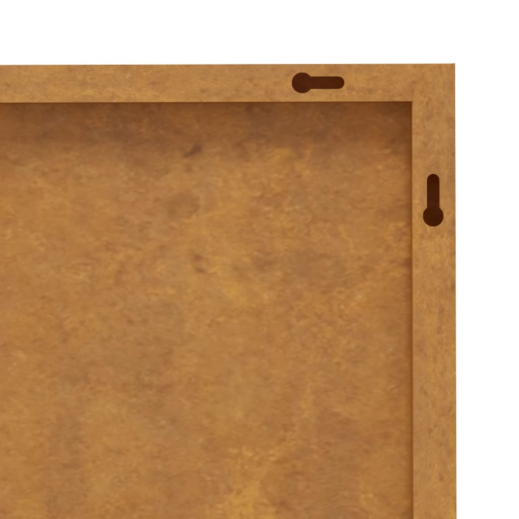 Veggdekorasjon til hage 105x55 cm cortenstål girdesign