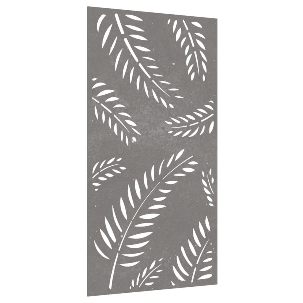 Veggdekorasjon til hage 105x55 cm cortenstål bladdesign
