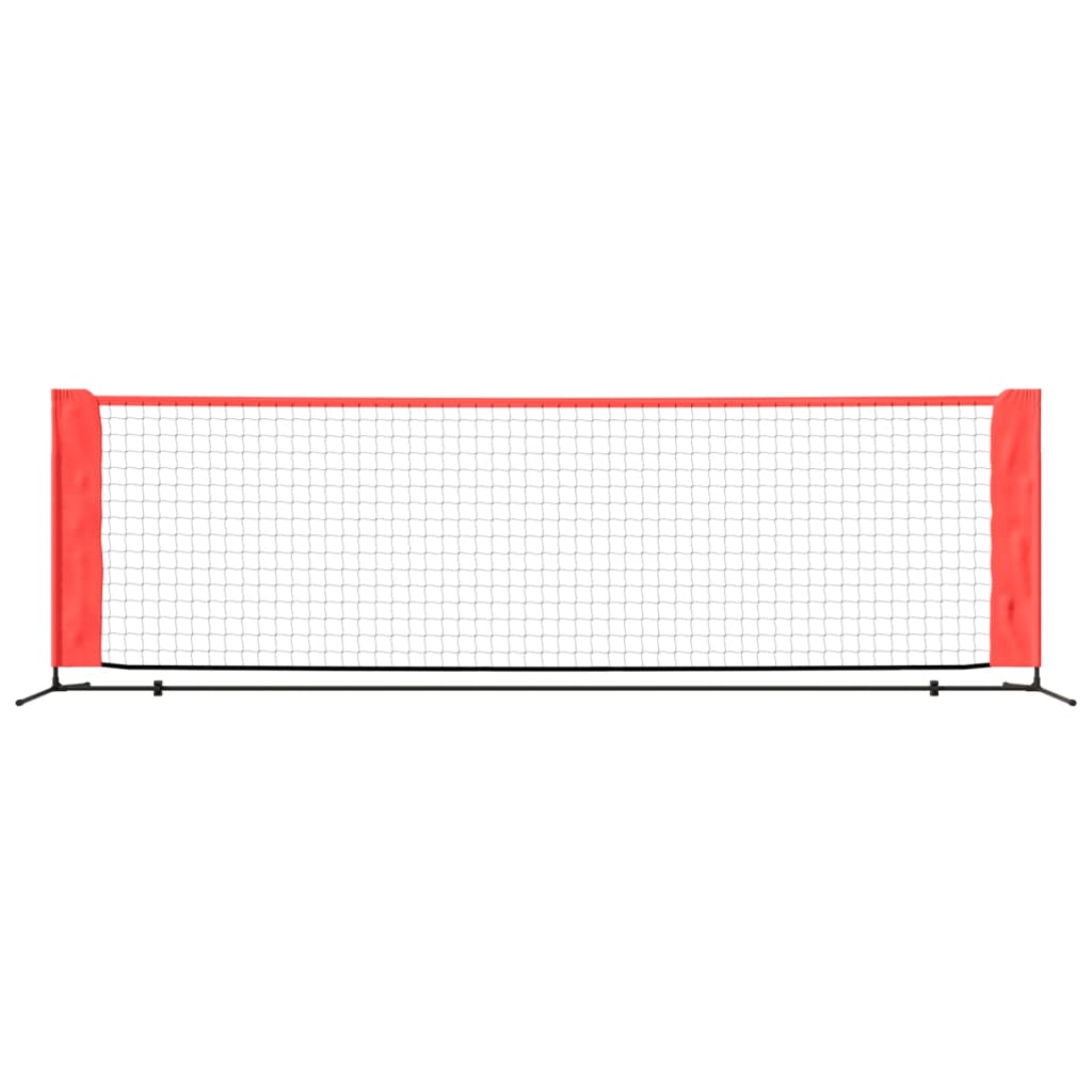 Tennisnett svart og rød 300x100x87 cm polyester