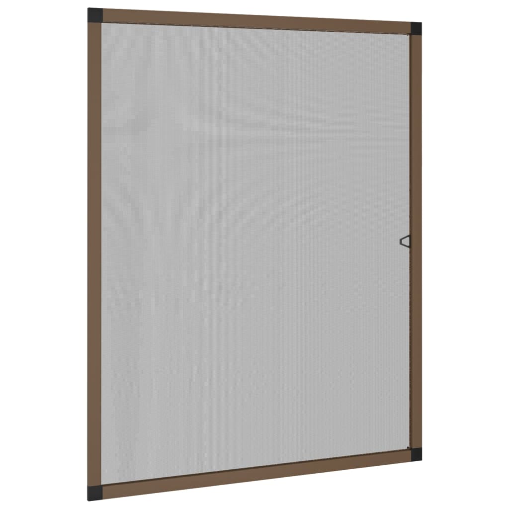 Insektskjerm for vindu brun 80x100 cm