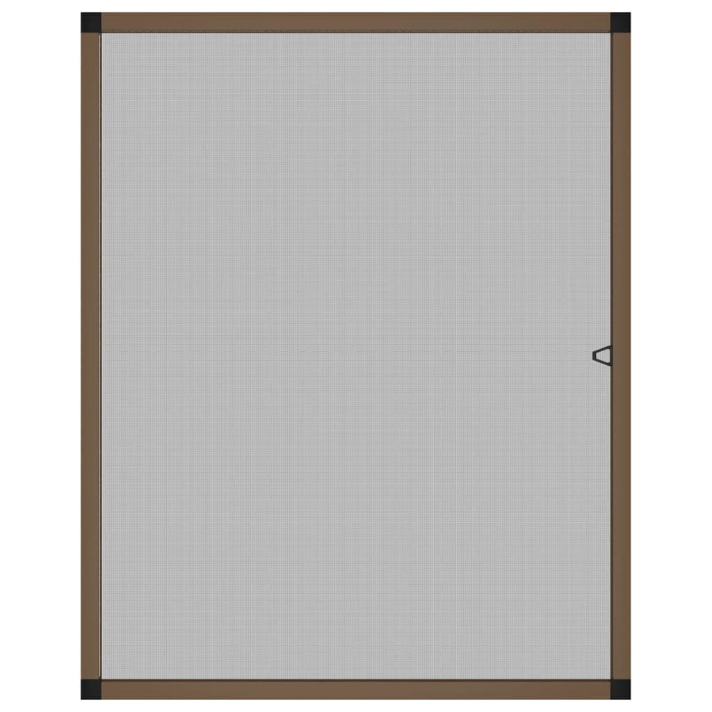 Insektskjerm for vindu brun 80x100 cm