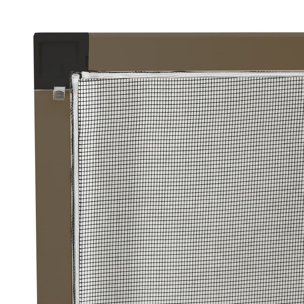 Insektskjerm for vindu brun 80x100 cm