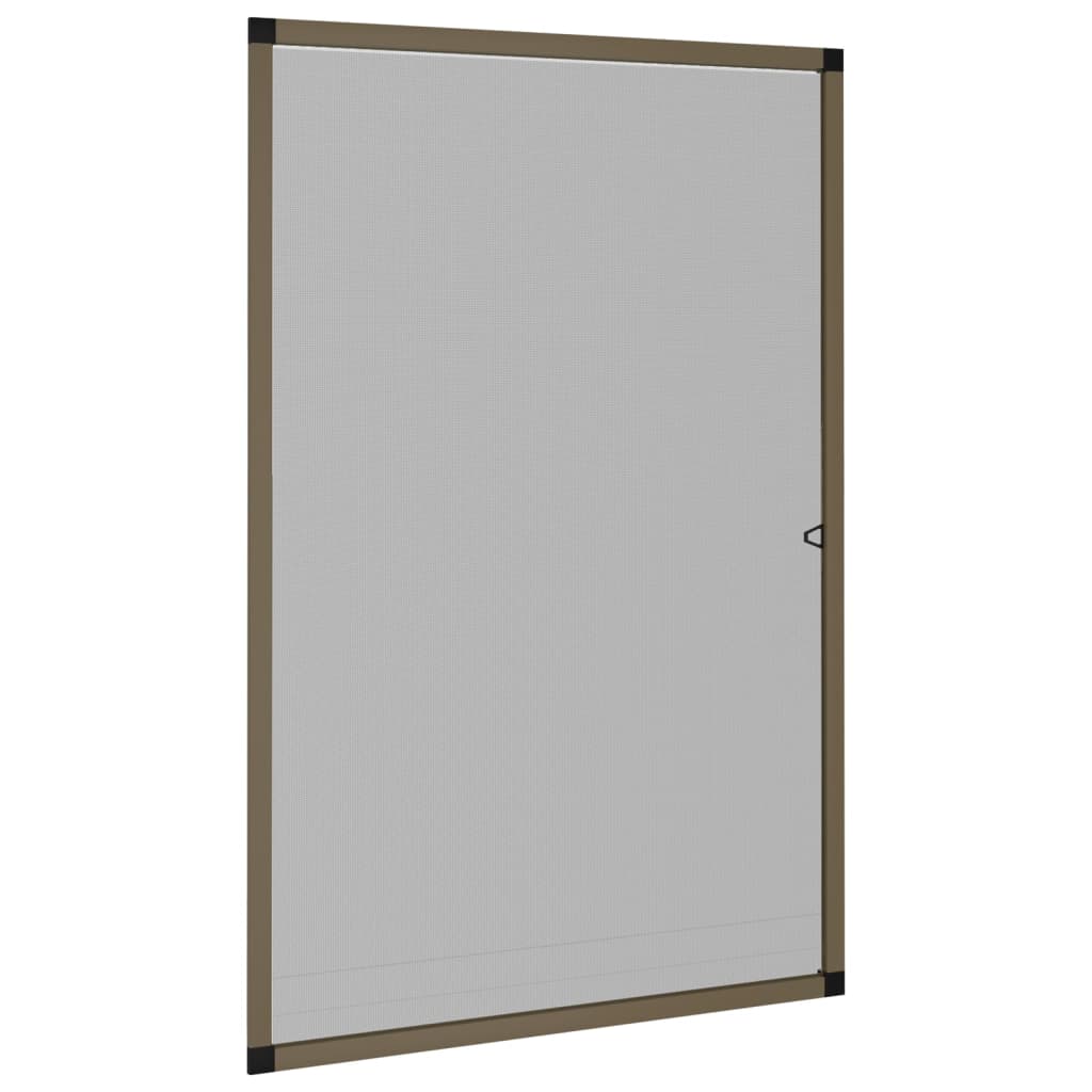 Insektskjerm for vindu brun 80x120 cm