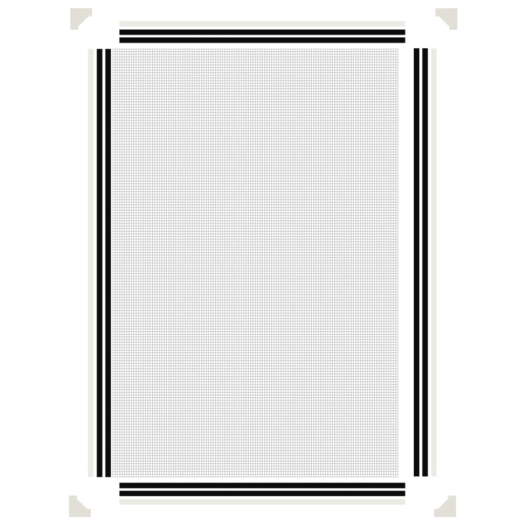 Magnetisk insektskjerm for vindu hvit 80x120 cm
