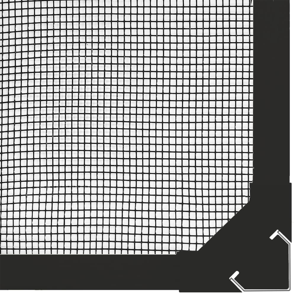 Magnetisk insektskjerm for vindu antrasitt 80x120 cm