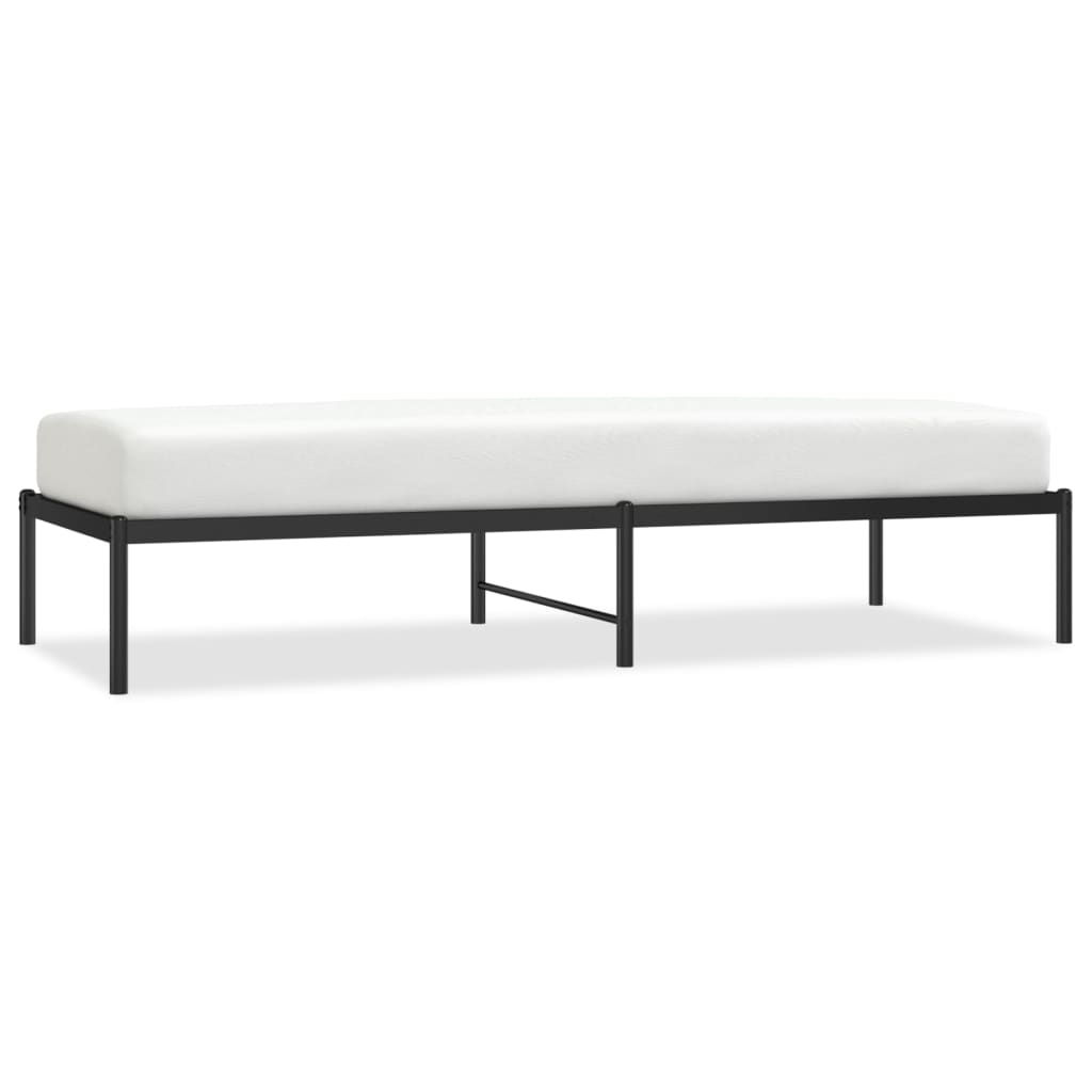 Sengeramme i metall svart 75x190 cm