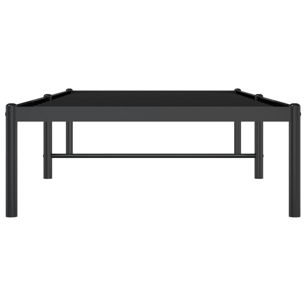 Sengeramme i metall svart 75x190 cm