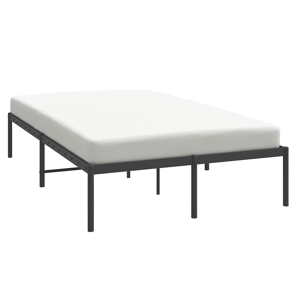 Sengeramme i metall svart 135x190 cm