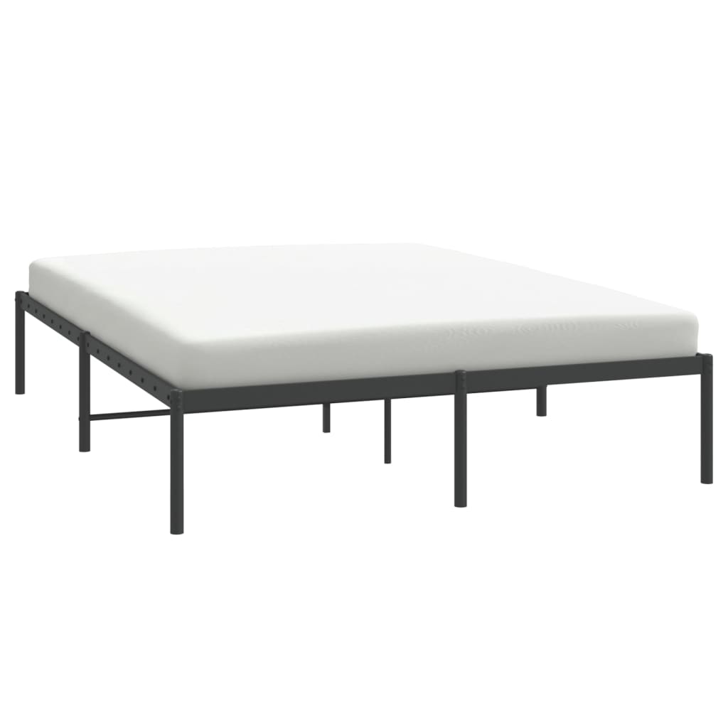 Sengeramme i metall svart 140x200 cm
