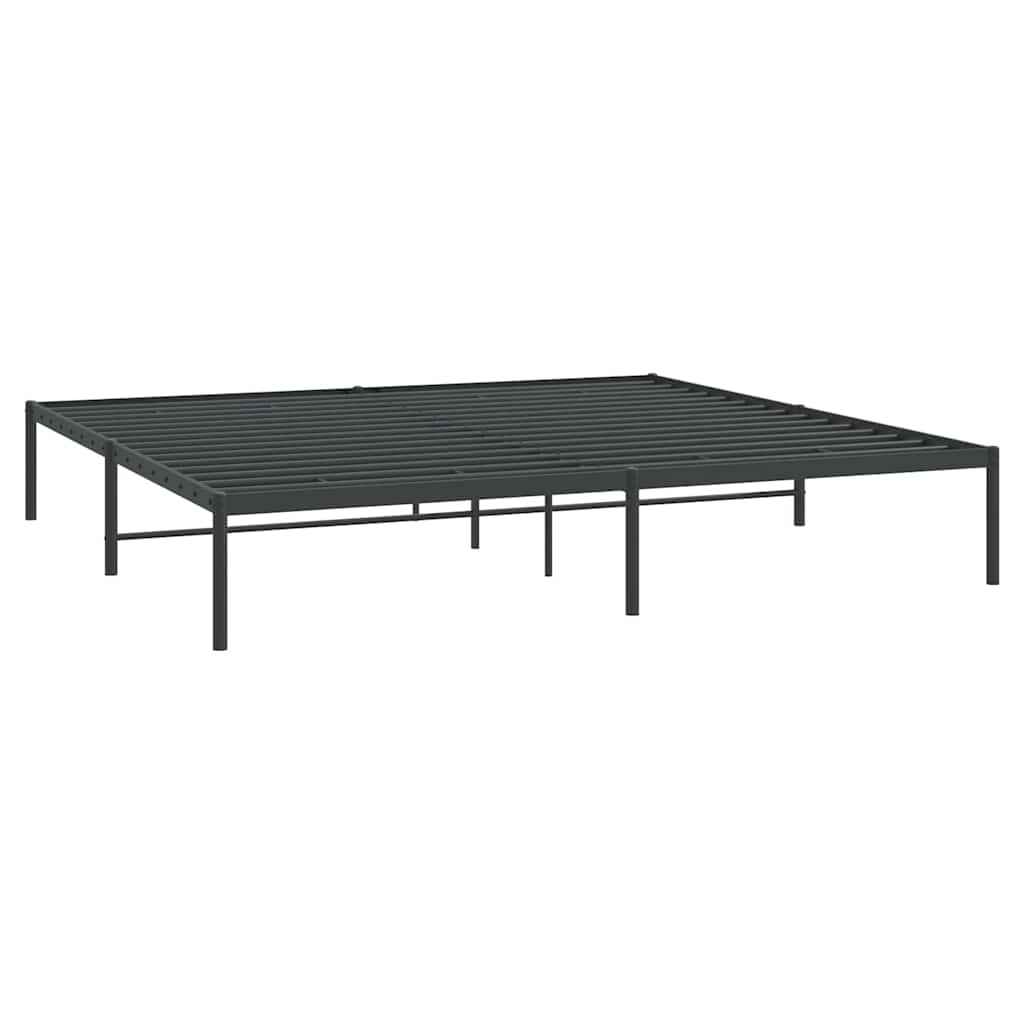 Sengeramme i metall svart 193x203 cm