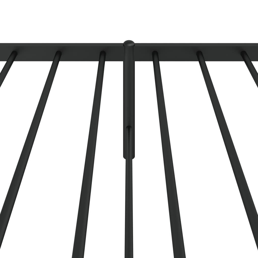 Sengeramme i metall med hodegavl svart 90x200 cm