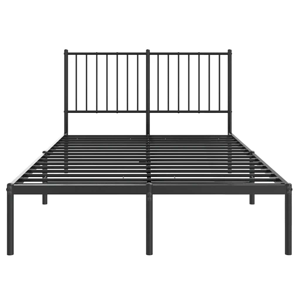 Sengeramme i metall med hodegavl svart 120x190 cm