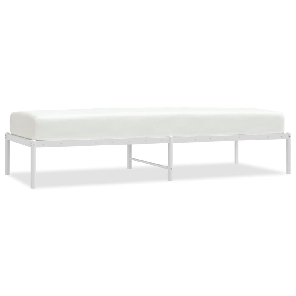 Sengeramme i metall hvit 75x190 cm