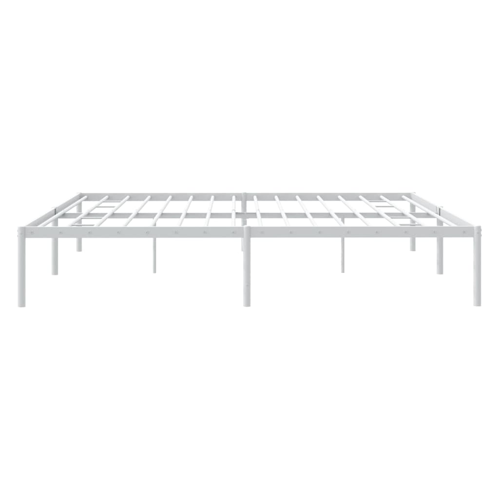 Sengeramme i metall hvit 180x200 cm