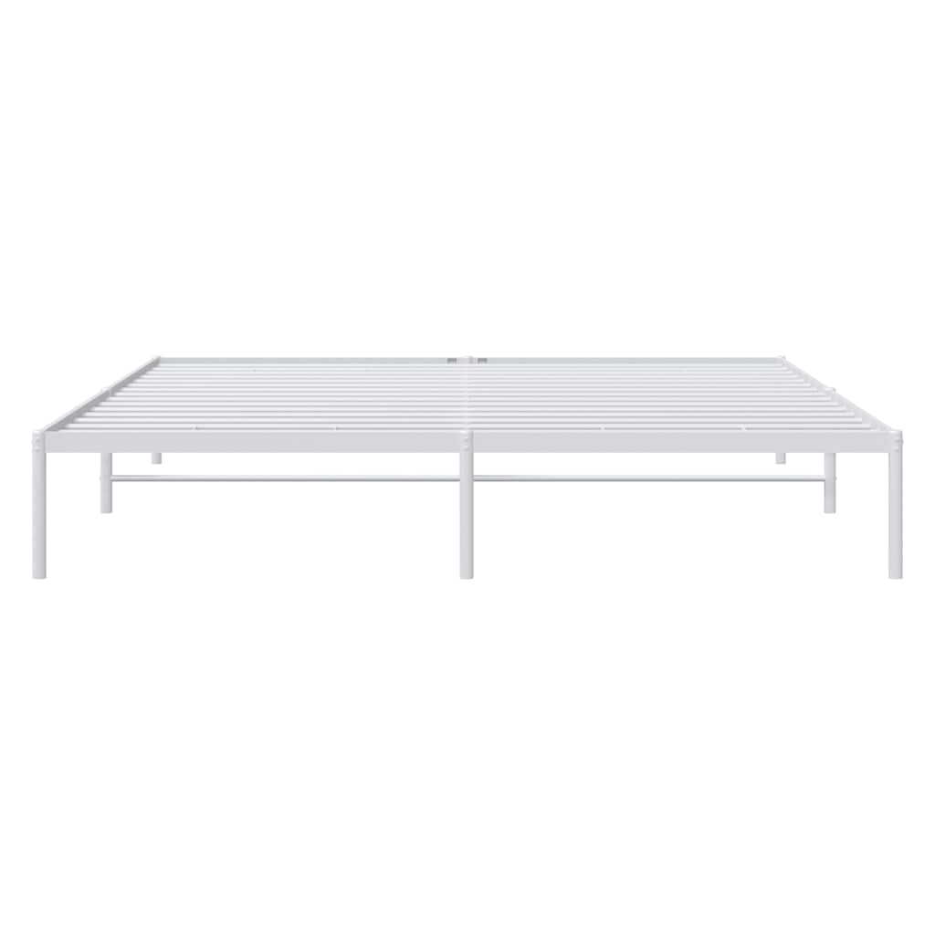 Sengeramme i metall hvit 183x213 cm
