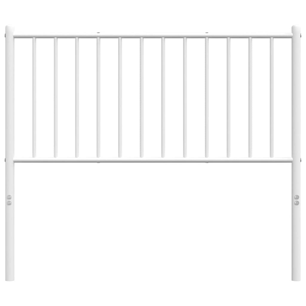 Utskiftbar sengegavl i metall hvit 100 cm