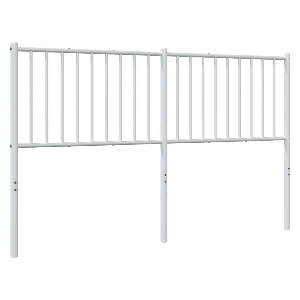Utskiftbar sengegavl i metall hvit 160 cm