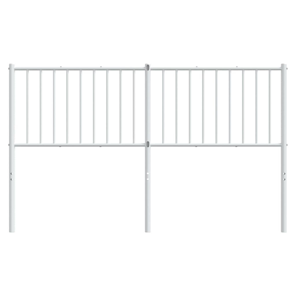 Utskiftbar sengegavl i metall hvit 160 cm