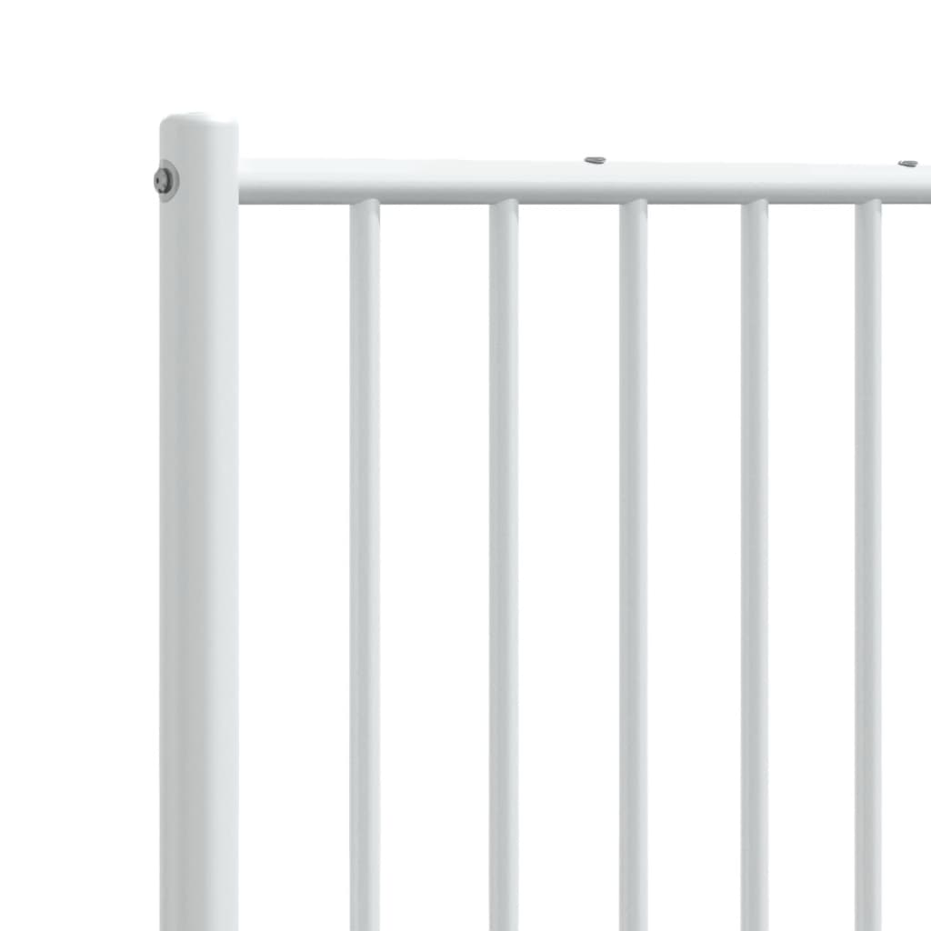 Utskiftbar sengegavl i metall hvit 160 cm