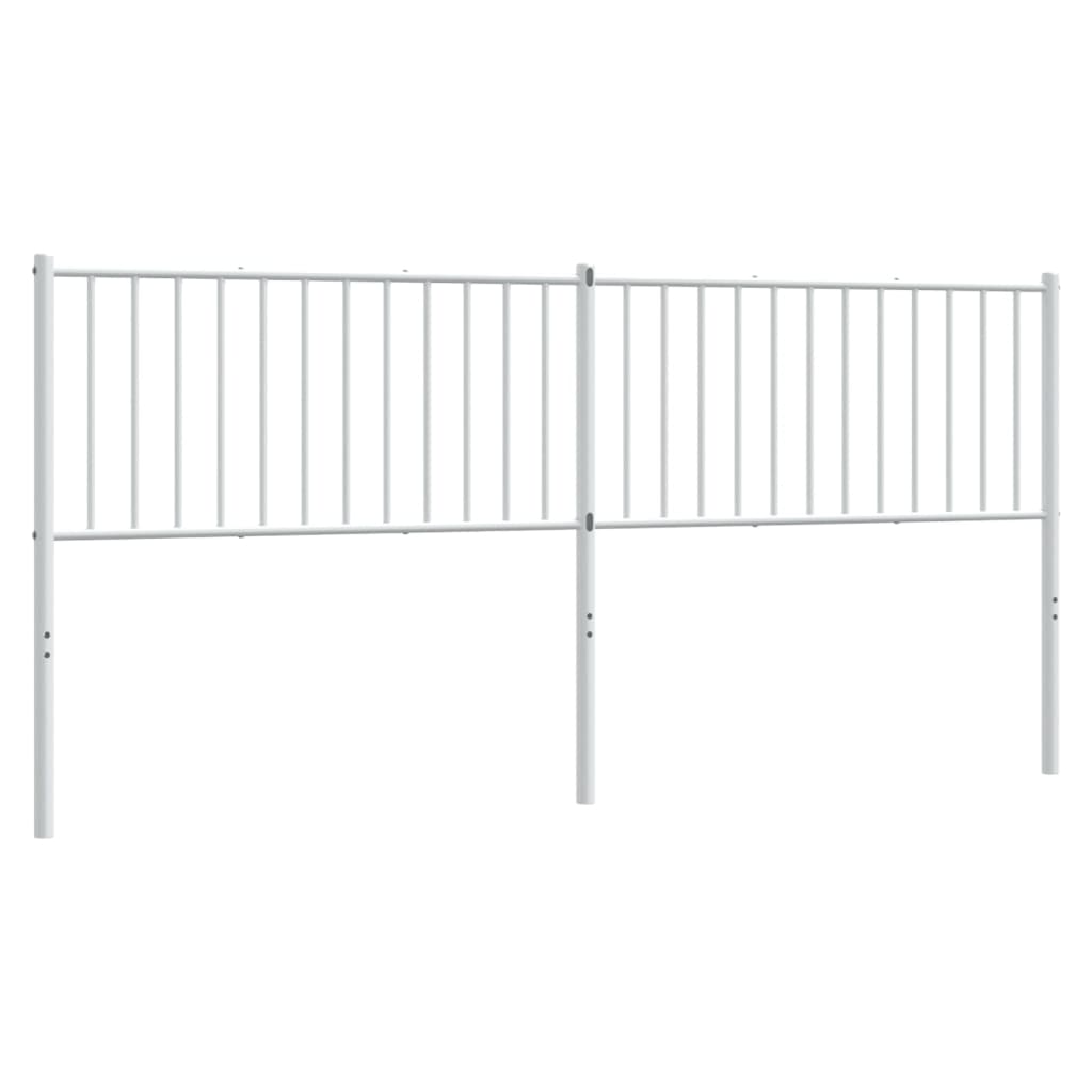 Utskiftbar sengegavl i metall hvit 193 cm