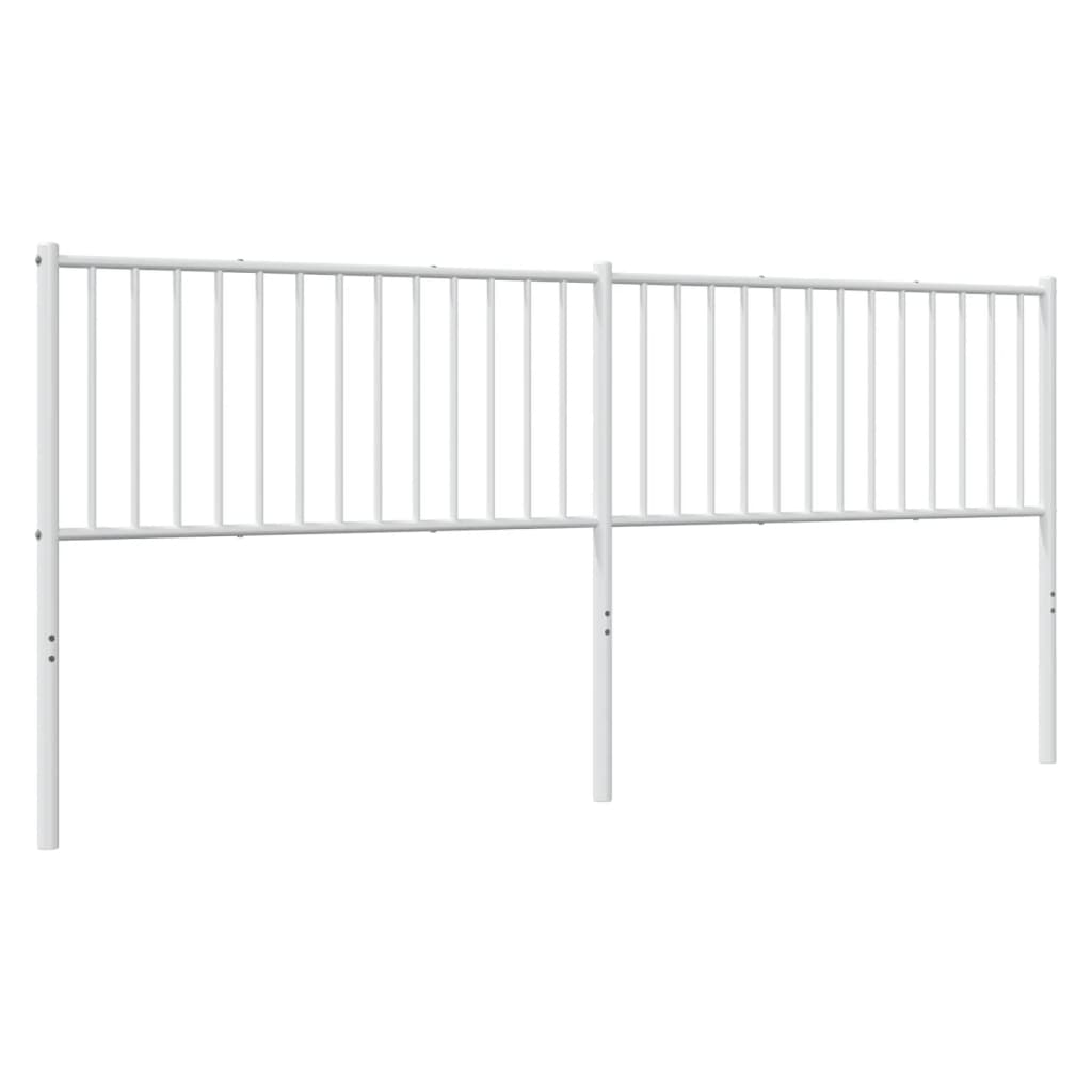 Utskiftbar sengegavl i metall hvit 200 cm