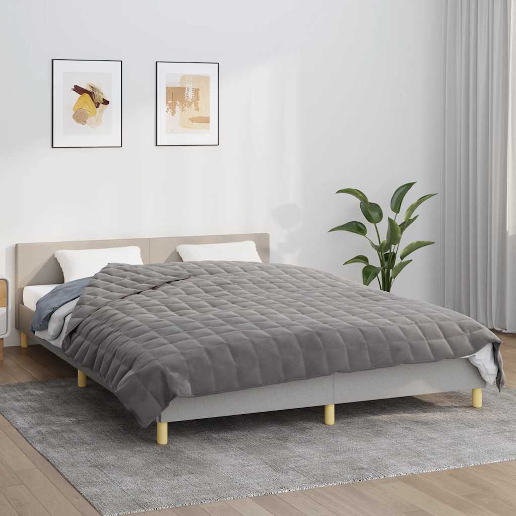 Vektdyne grå 220x240 cm 11 kg stoff vidaXL